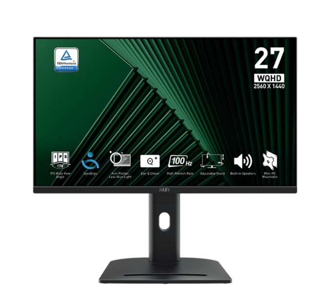 MSI Monitor PRO MP275QPG 27-inch LED/WQHD/Flat/100Hz/Black
