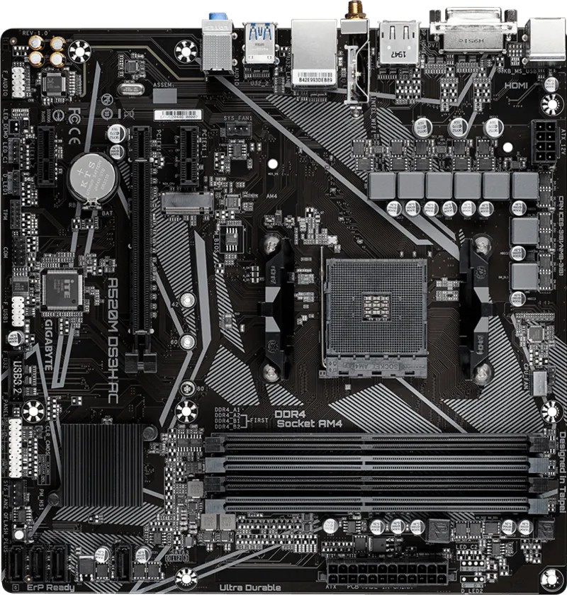 GIGABYTE A520M DS3H AC Motherboard -