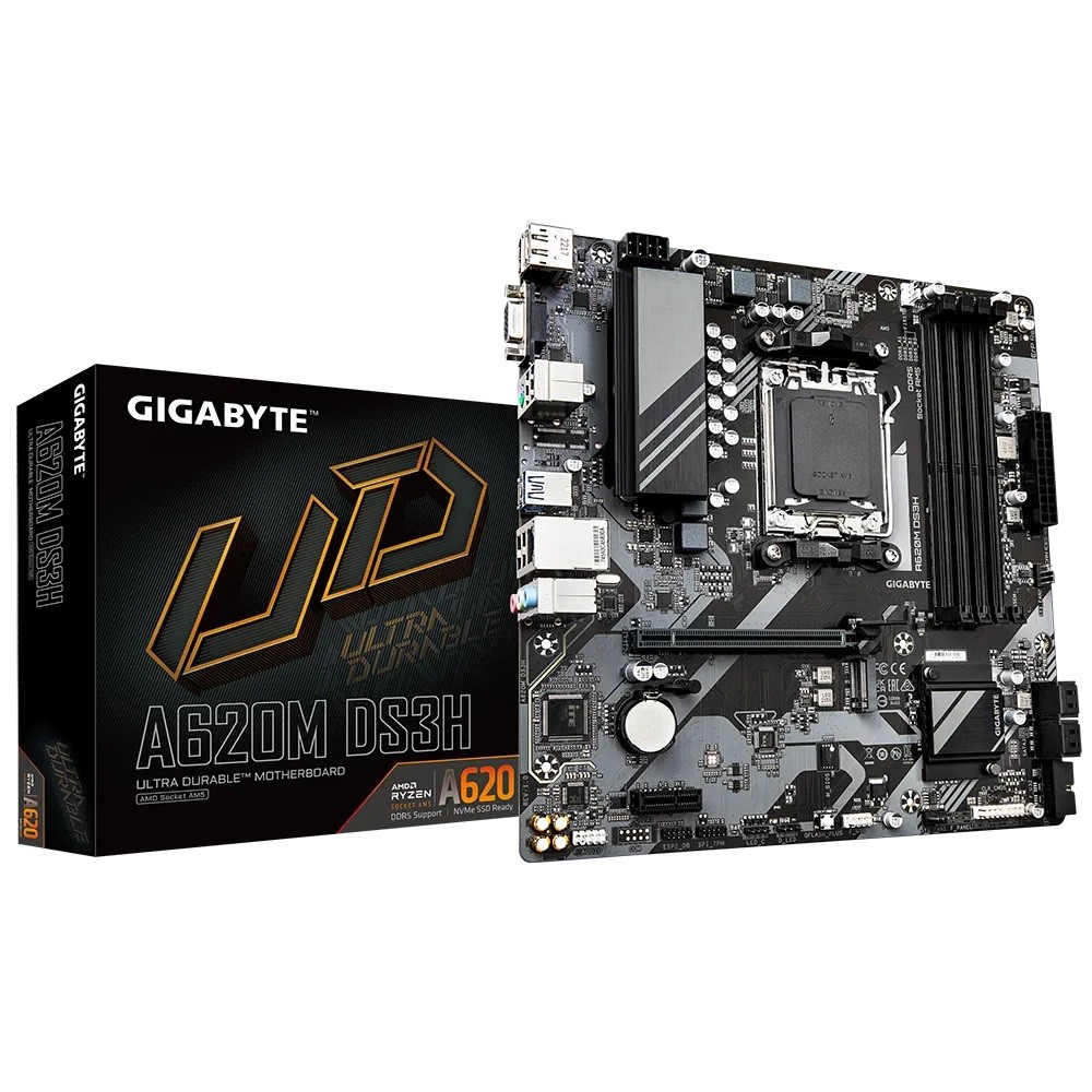 GIGABYTE A620M DS3H Motherboard - Supports