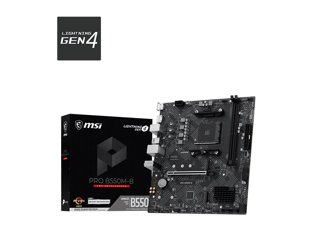 MSI Motherboard PRO B550M-B am4 2DDR4