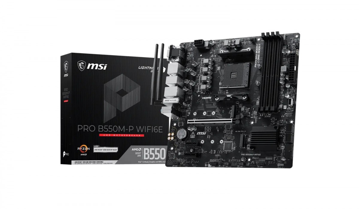 MSI PRO B550M-P WIFI6E motherboard |