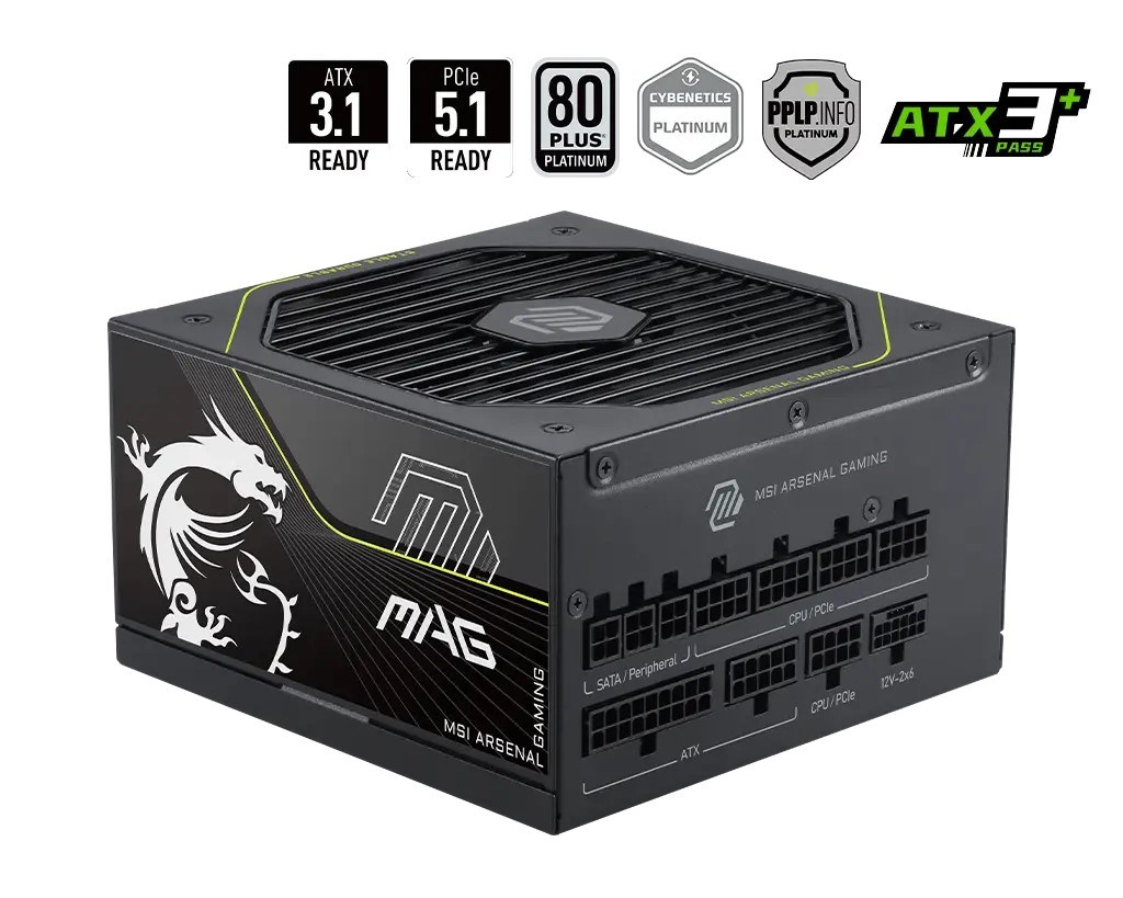 Zasilacz MSI MAG A1000PLS PCIE5 1000W