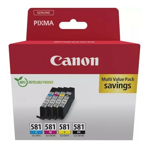 Canon ink CLI-581 C/M/Y/BK Multipack, color/black