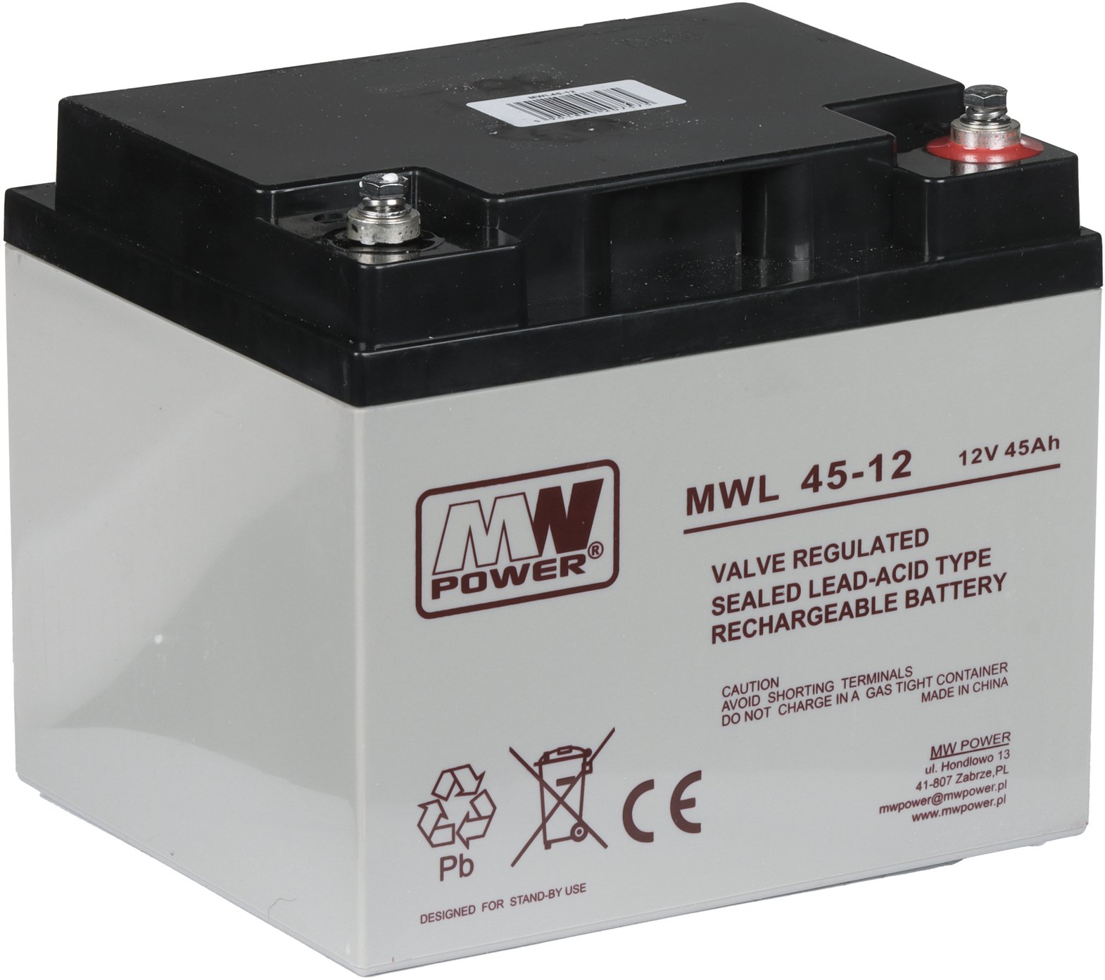 MW Power (12V/45AH-MWL) | 12V/45AH-MWL |