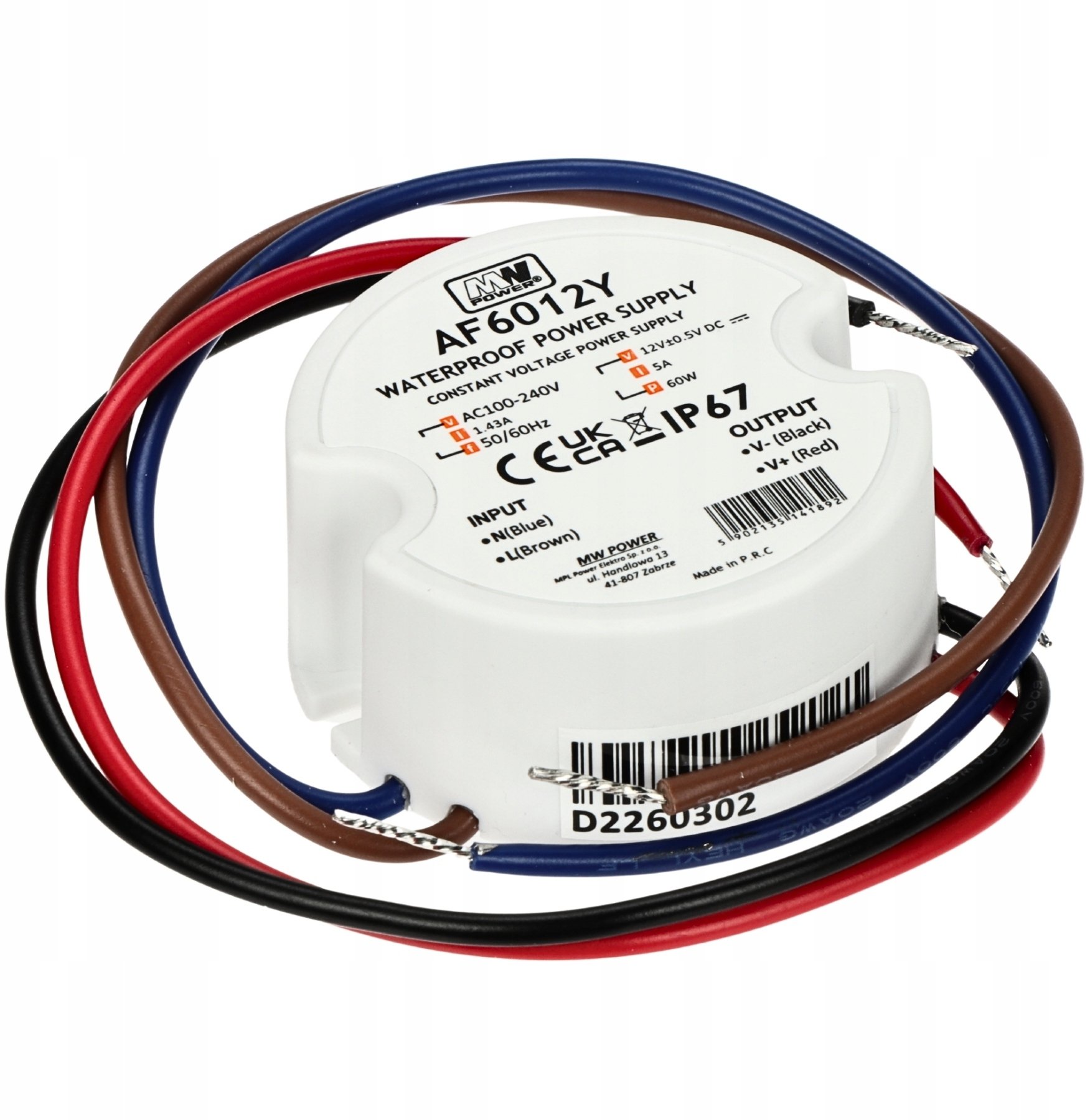 MW Power Impulsowy 12V/5A-TP-V2 MW POWER