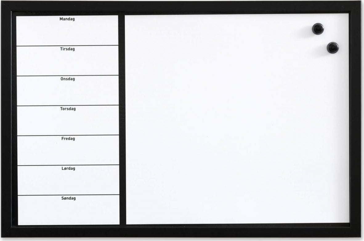NAGA Magnetisk ugetavle whiteboard 60 x