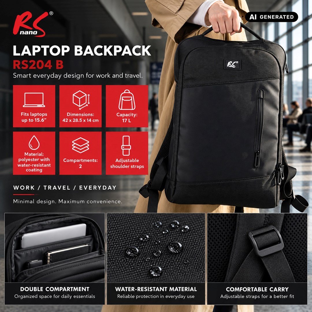 Nano RS NanoRS Laptop Backpack, 15