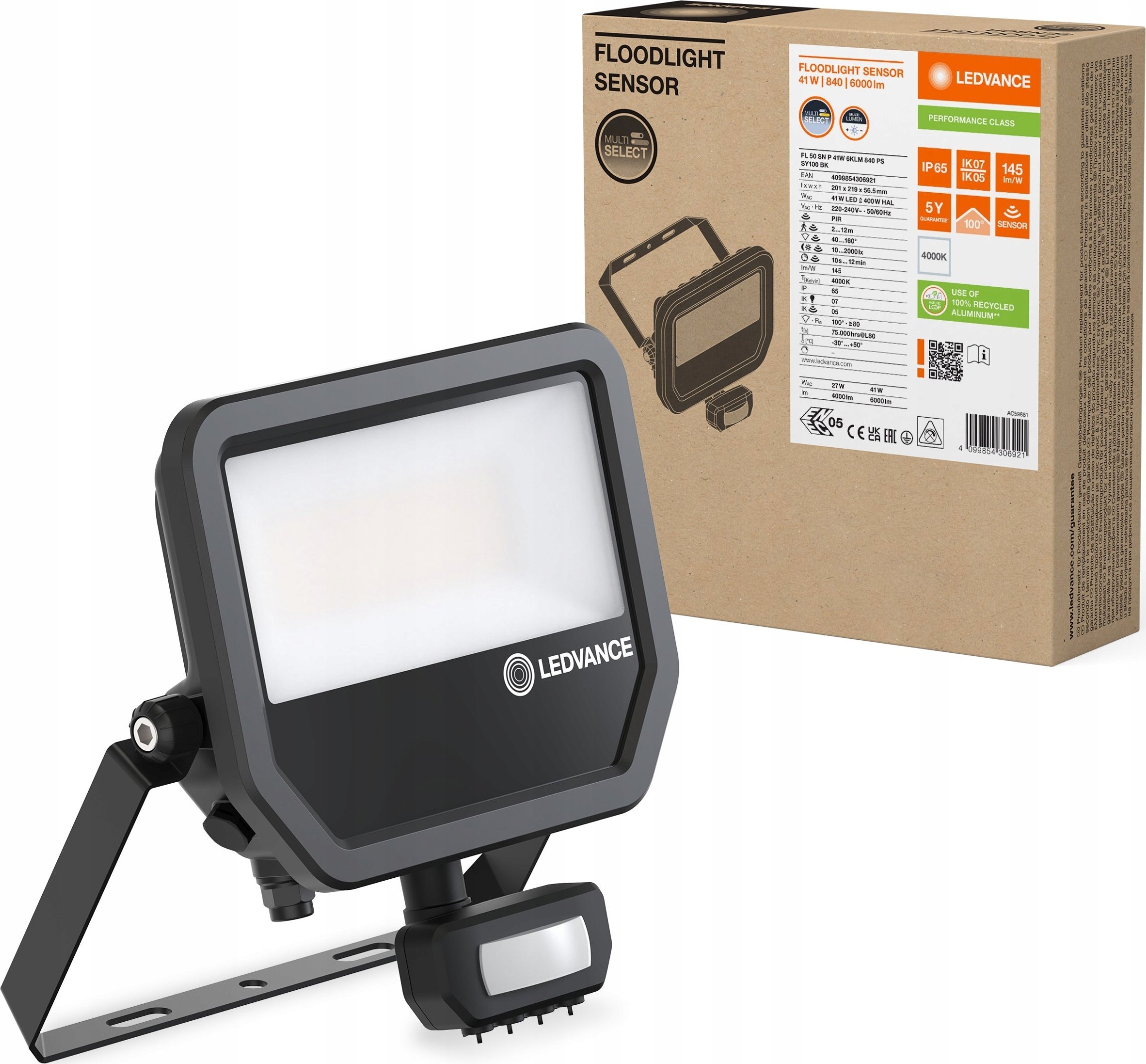GE Lighting FLOODLIGHT SENSOR 41W 145LM/W