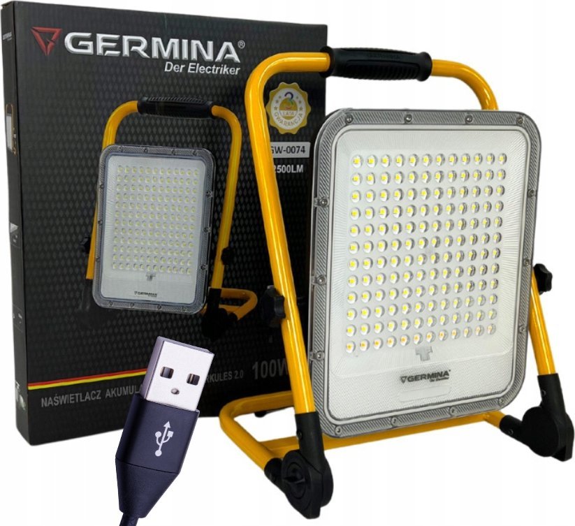 Germina  LED ładowalny, 100 W, 2500