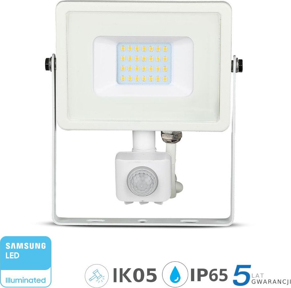 V-TAC  LED z czujką  20W 4000K