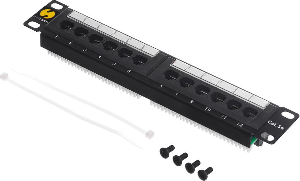 NetRack Patch panel 10`` 12-portów Kat