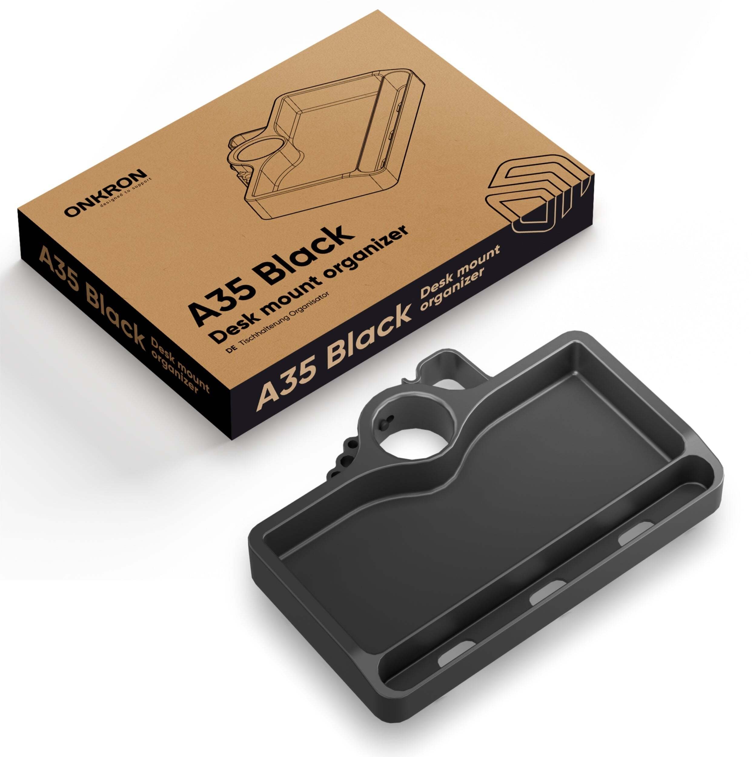 DESK MOUNT ACC ORGANIZER/BLACK A35-B ONKRON