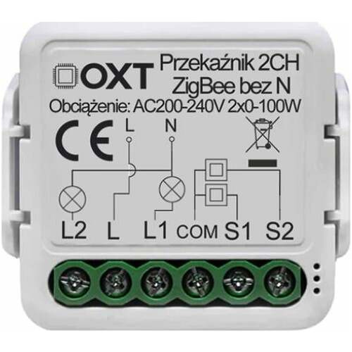 OXT mini przekaźnik 2 obw. bez