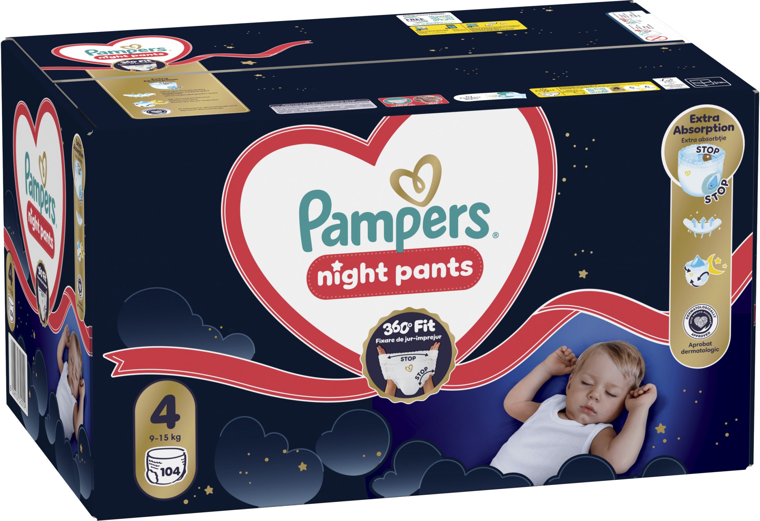 Pampers Pieluchomajtki Night Pants 4 9-15