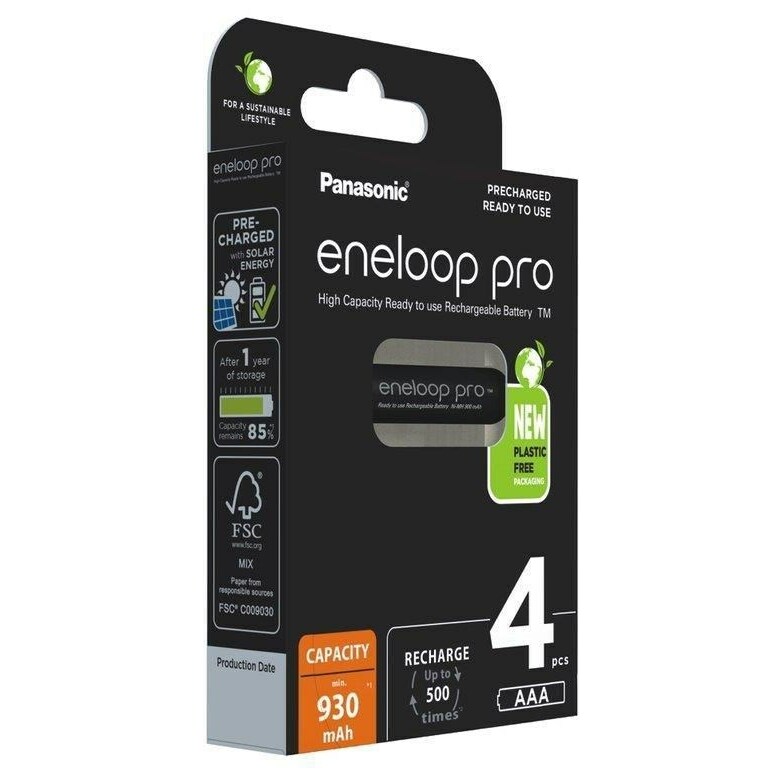 PANASONIC ENELOOP PRO AAA 930mAh BK-4HCDE/4CP