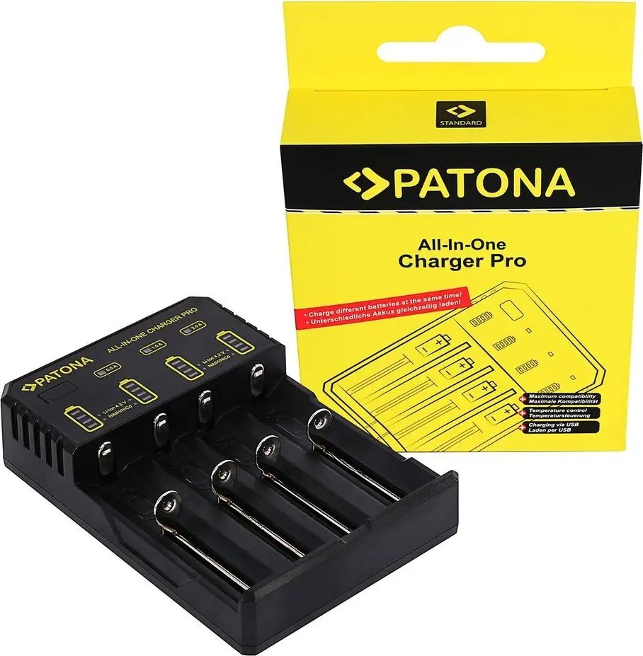 Patona 4-owa  All-In-One do baterii CR123A