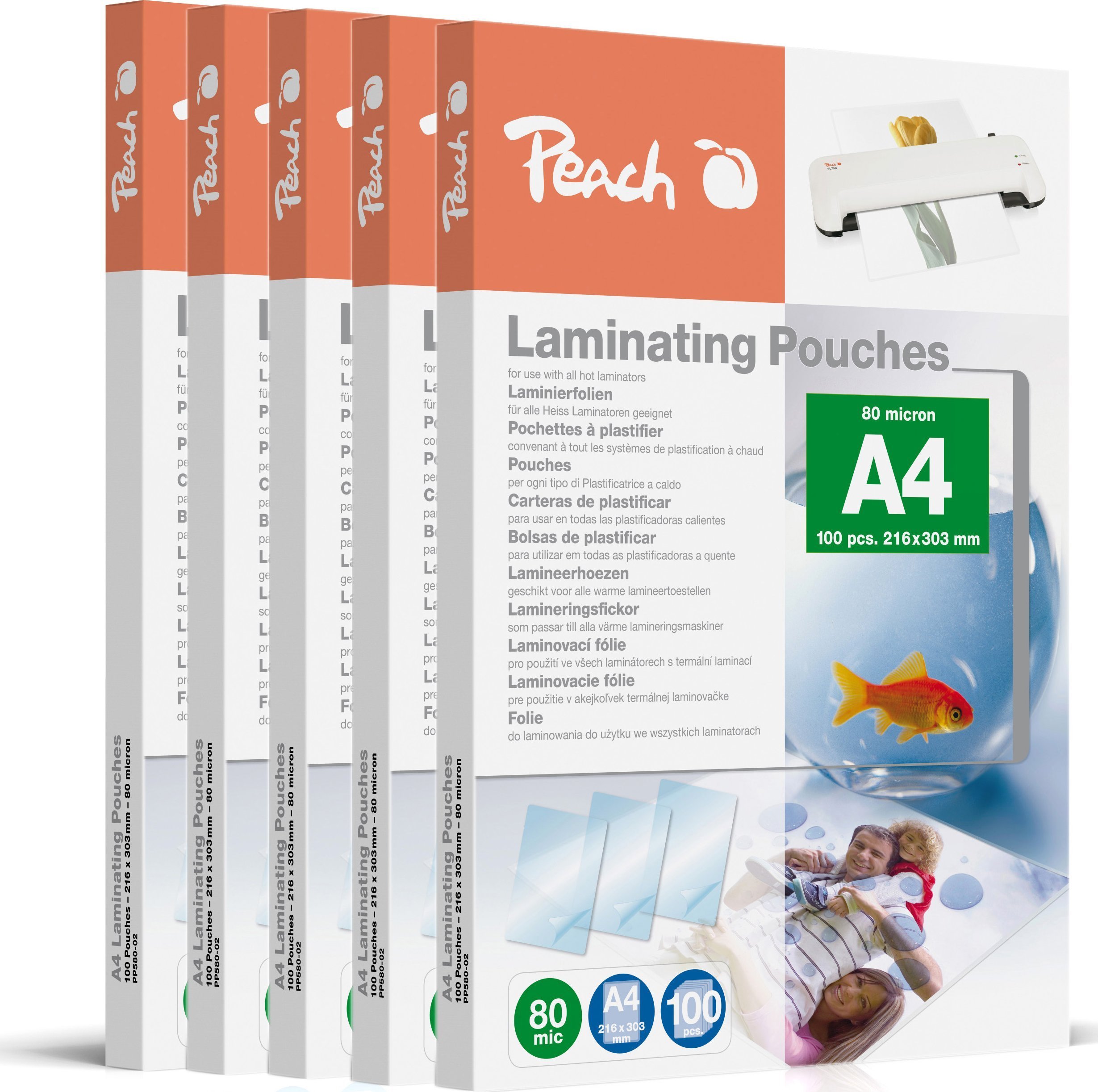 Peach Folie laminacyjne A4 216x303mm 80mic