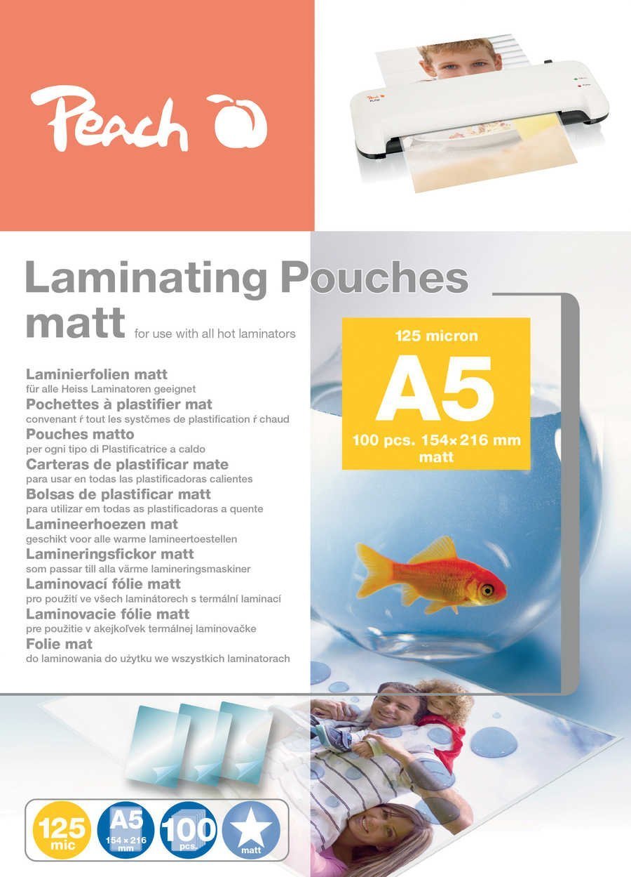 Peach Folie laminacyjne A5 (154x216mm), 125mic
