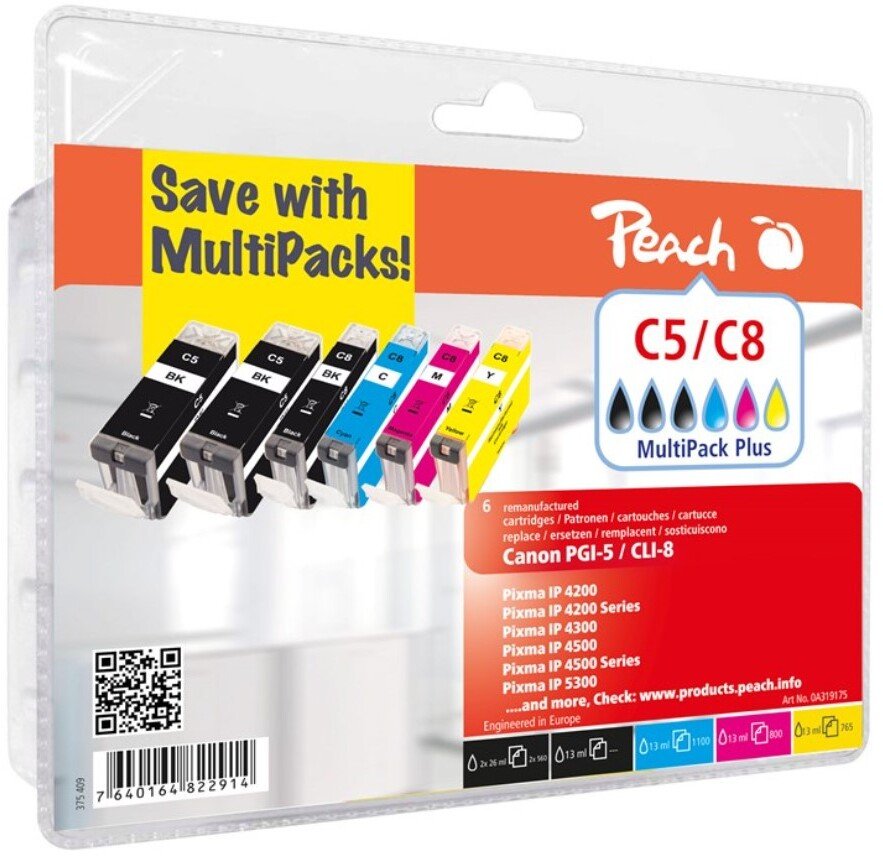 Peach Peach Patrone Canon PG-5XL/CLI-8 MultiPack