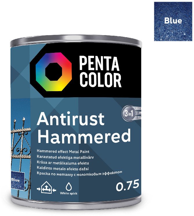 Pentacolor PAINT PENTAC ANTIRUST HAMMERED BLU