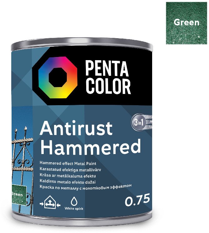 Pentacolor PAINT PENTAC ANTIRUST HAMMERED GRN