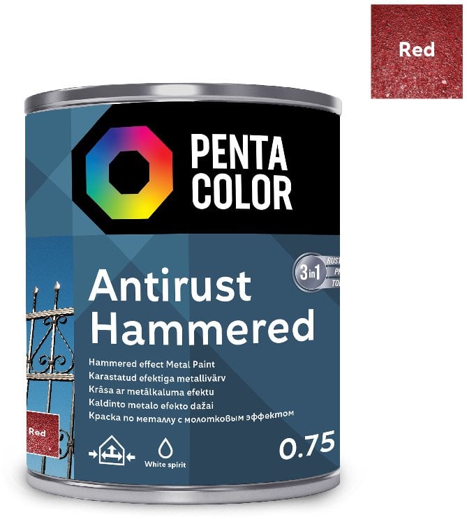 Pentacolor PAINT PENTAC ANTIRUST HAMMERED RED