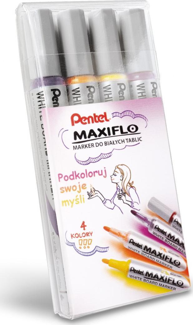 Pentel Markery suchościeralne MAXIFLO (4 )