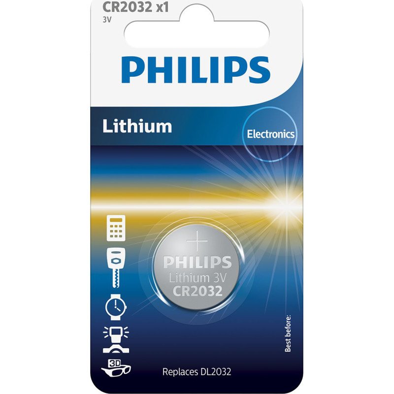 PHILIPS Litija baterija 3V CR2032/01B |