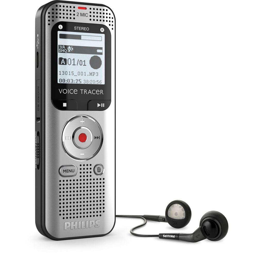 PHILIPS diktafons, 8GB, sudraba DVT2015 |