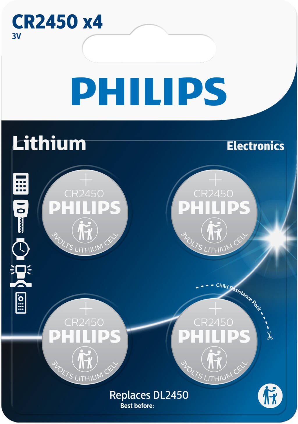 Philips PHILIPS bateria guzikowa lithium CR2450