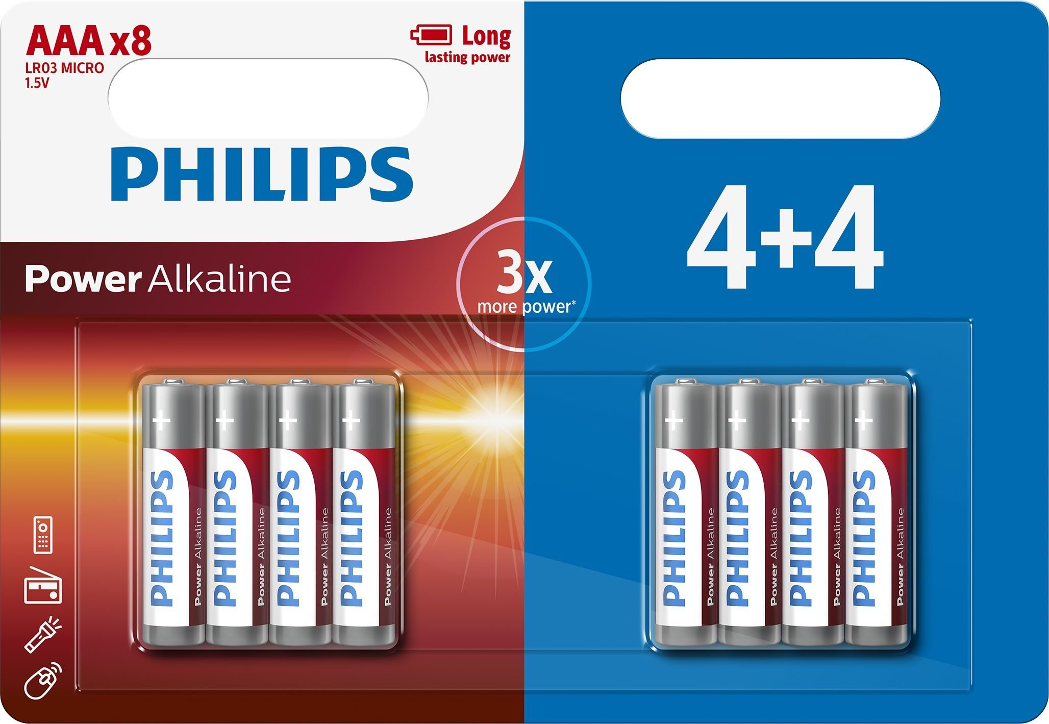 Philips Philips Power Alkaline Battery LR03P8BP/10