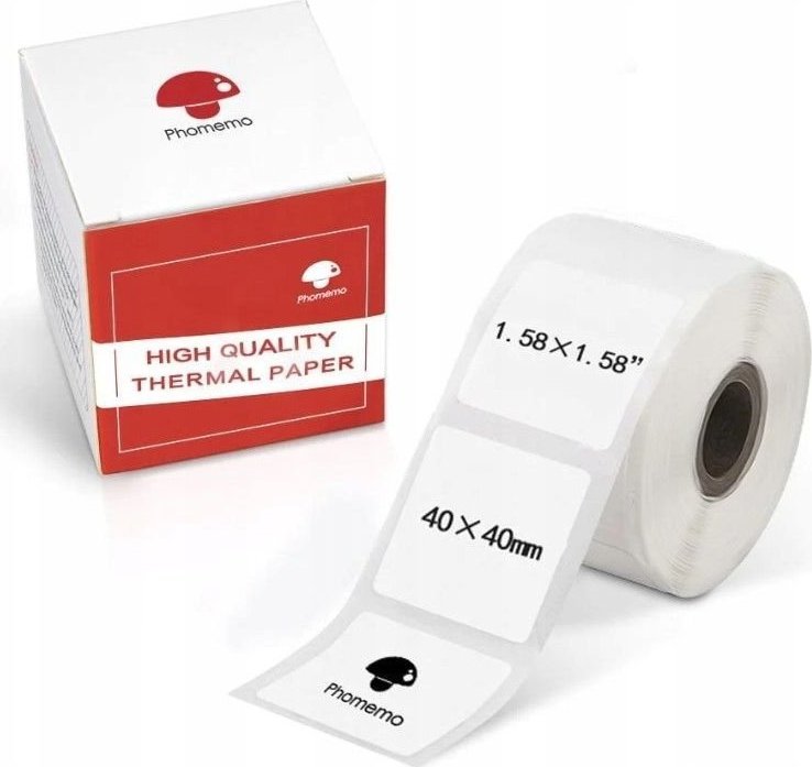 Phomemo Papier Przylepny  40x40mm 180x Etykieta