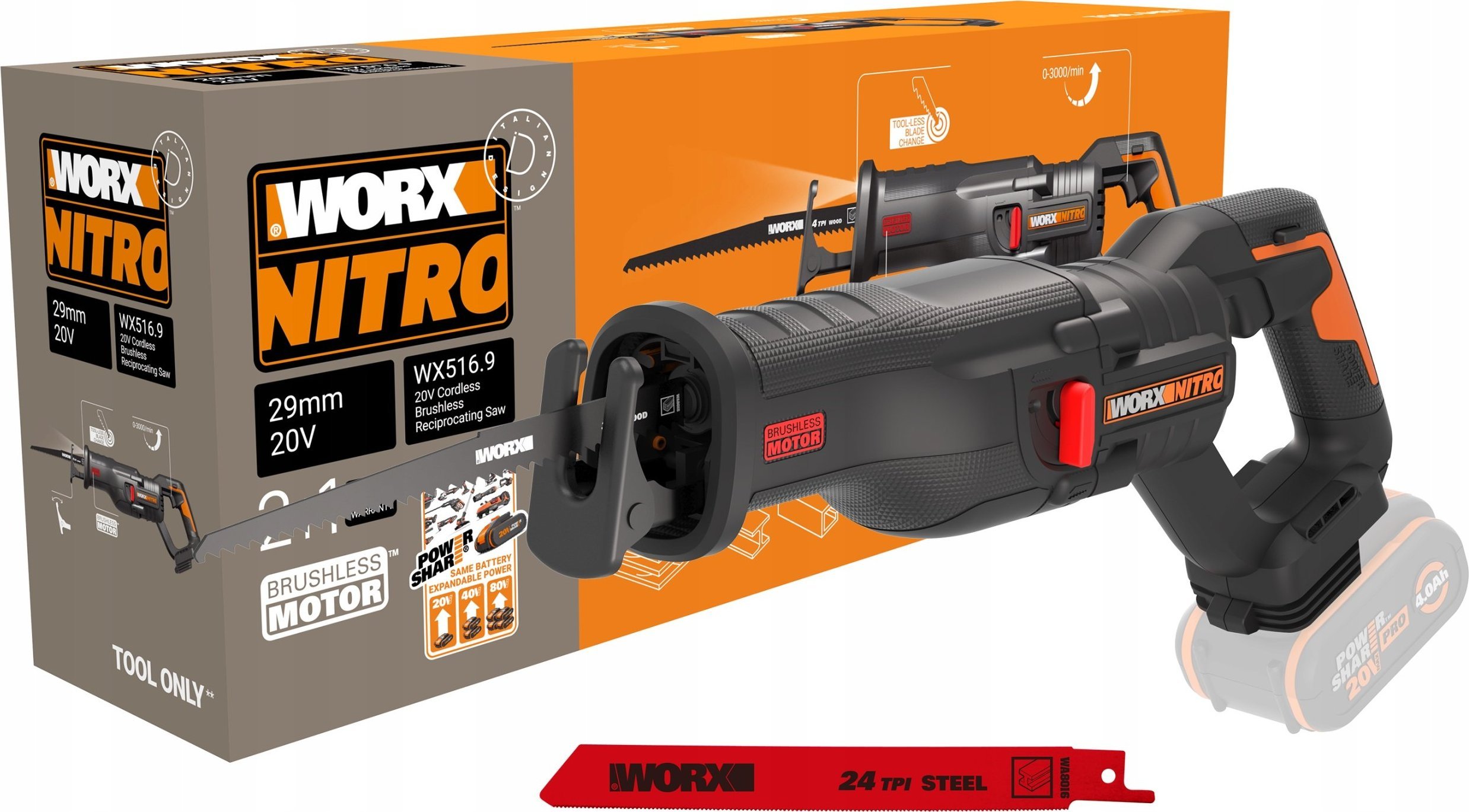 Worx WX516.9 20 V |