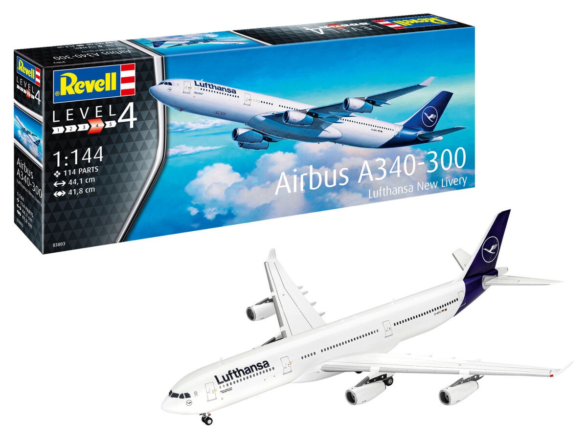 Revell Plastic model A340-300 Lufthansa New