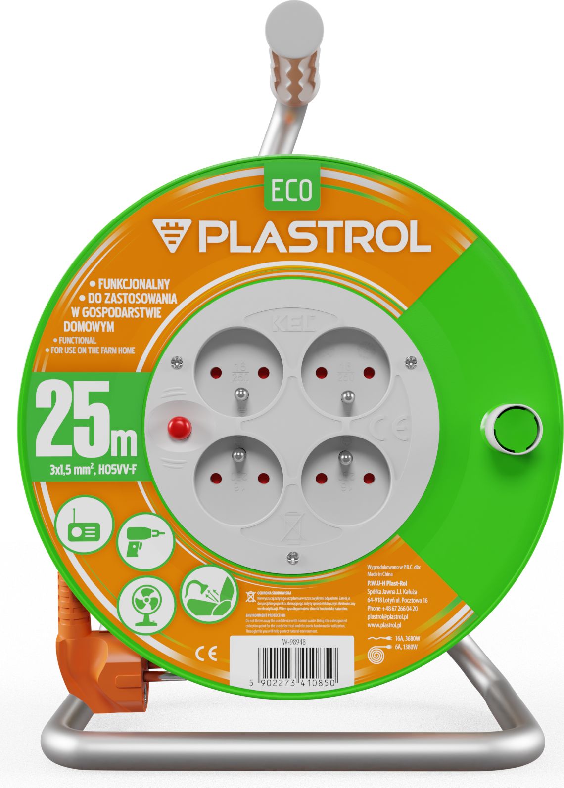 Plastrol przedłużacz  Standard Line 25m H05VV-F
