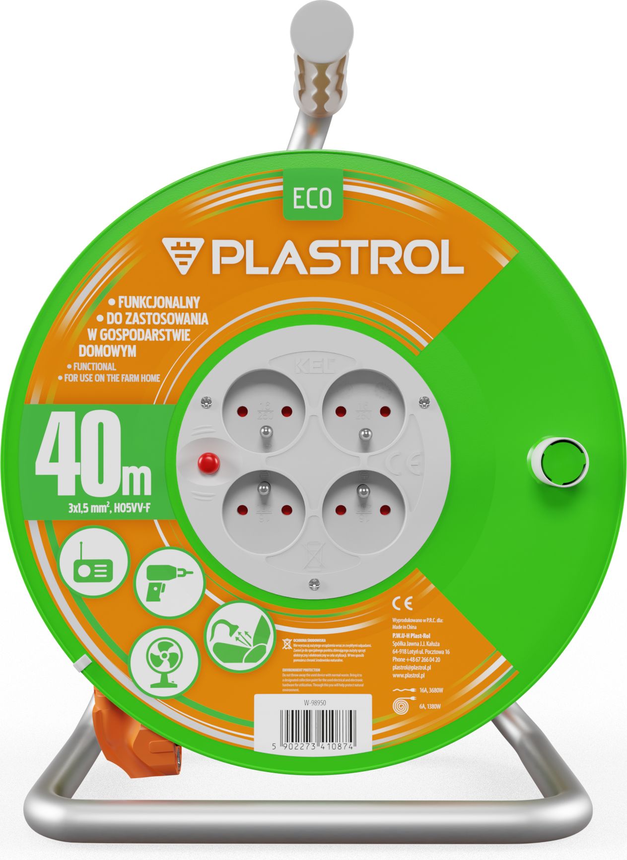 Plastrol przedłużacz  Standard Line 40m H05VV-F