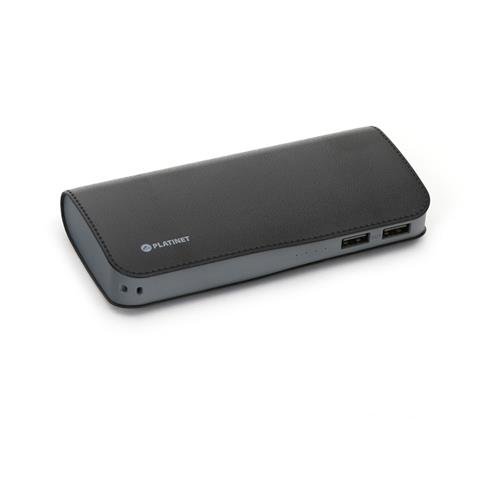 Platinet power bank Leather 15000mAh, black