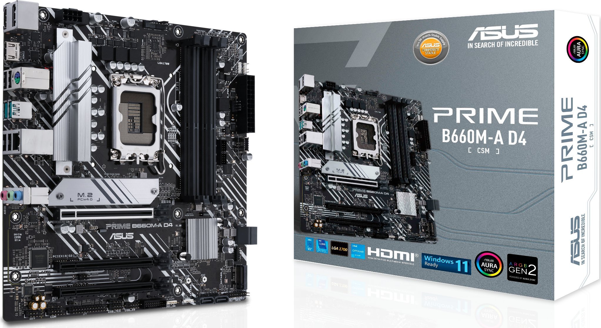 Asus Prime B660M-A D4-CSM | 90MB19K0-M1EAYC