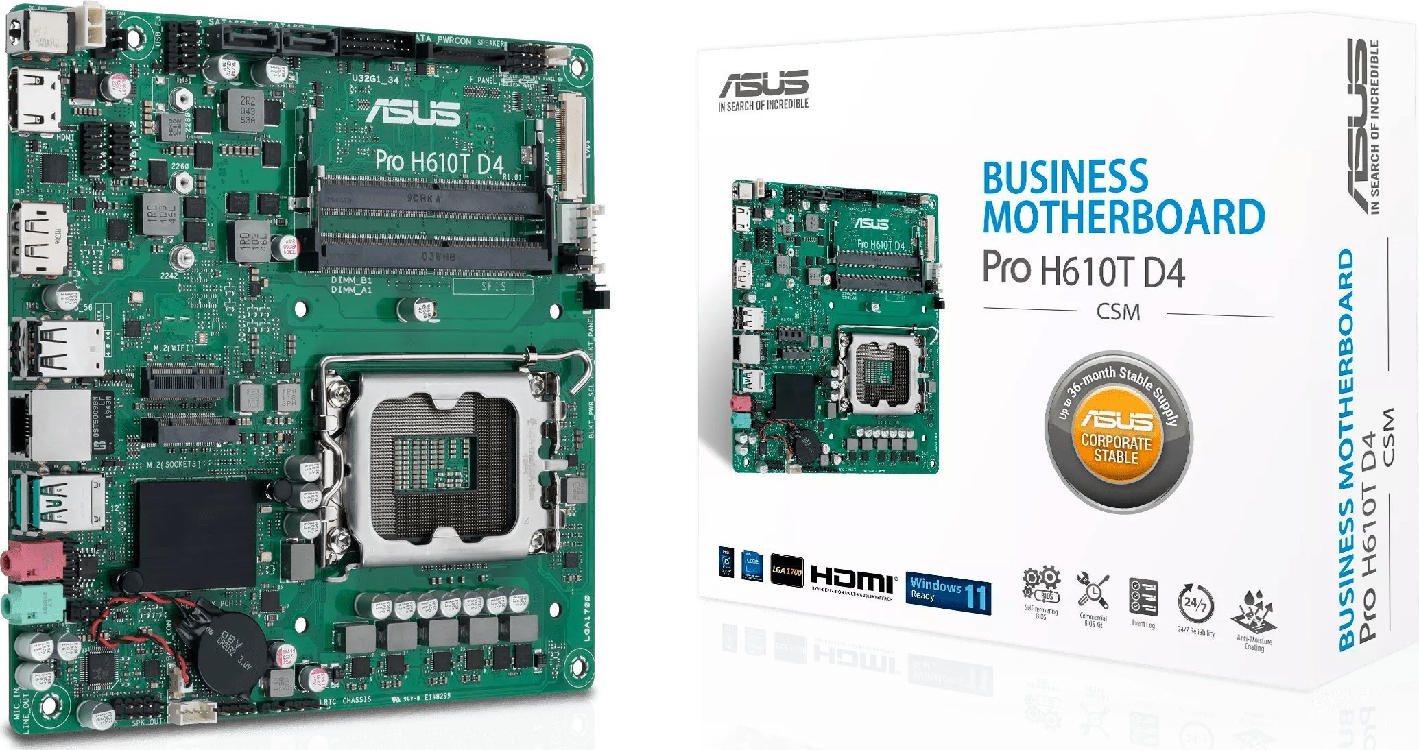Asus PRO H610T D4-CSM | 90MB1AM0-M0EAYC