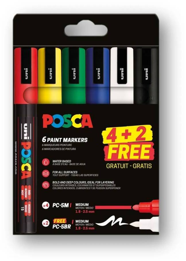 Posca Paintmarker PC5M - with 4+2