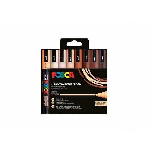 Posca Paintmarker POSCA PC-5M 8 portretowe