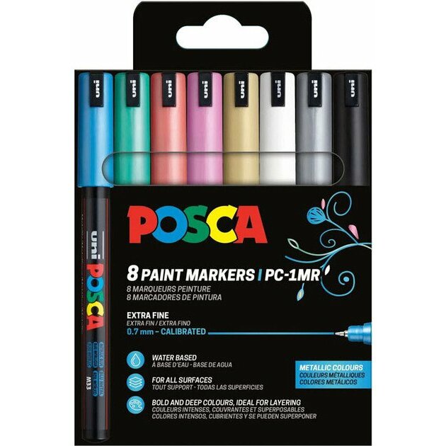 Posca POSCA PC-1MR 8stk Metallic Farver
