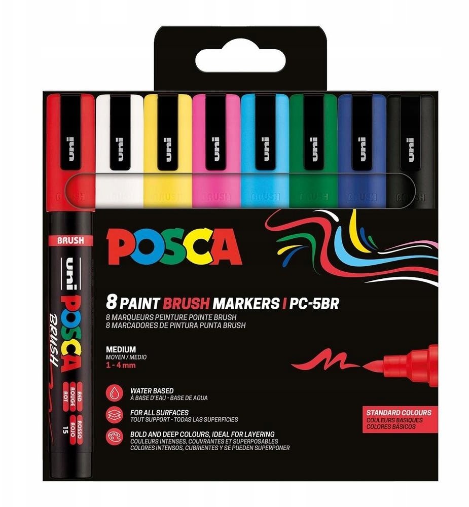 Posca POSCA PC-5M BRUSH 8 pcs