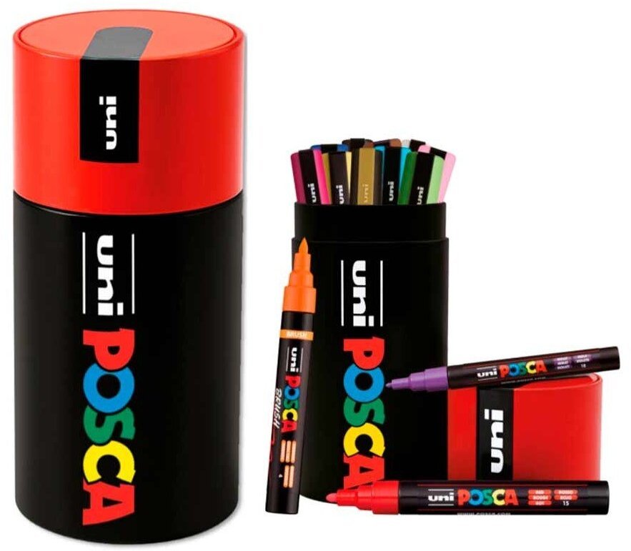Posca POSCA Shaped metal tin -