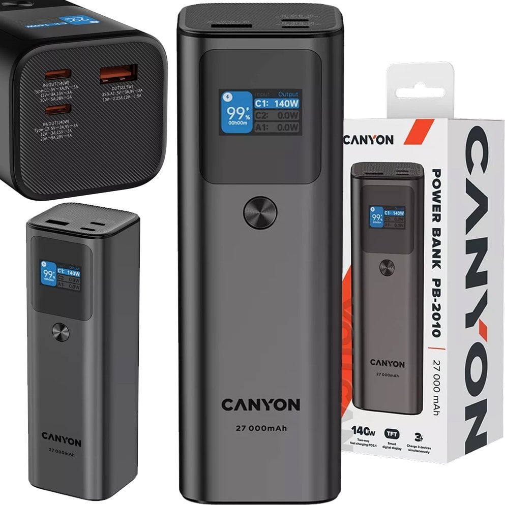Powerbank Canyon PB-2010 27000mAh | CNE-CPB2010DG