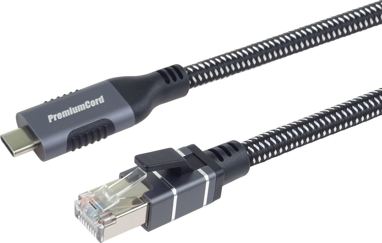 PremiumCord Kabel sieciowy USB-C - RJ-45