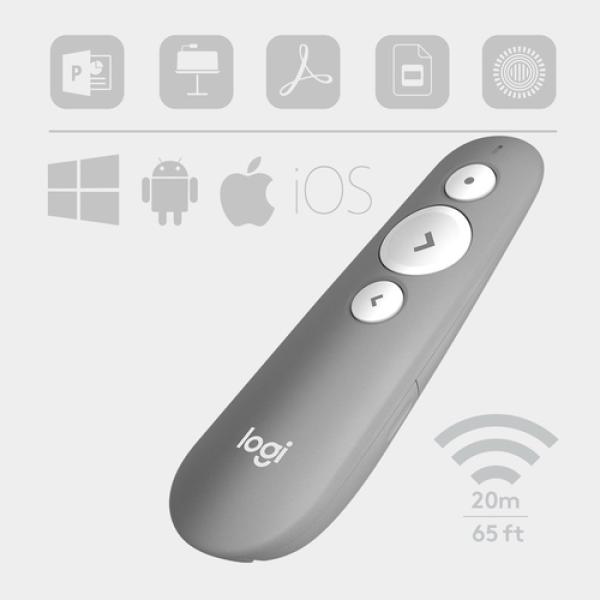 PRESENTER/POINTER R500S/MID GREY 910-006520 LOGITECH |