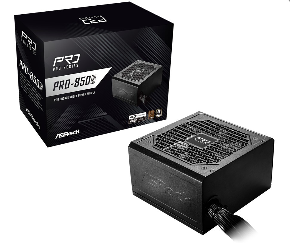 Zasilacz ASRock PRO-850B 850W (90-UXR085-BNEAA2) |