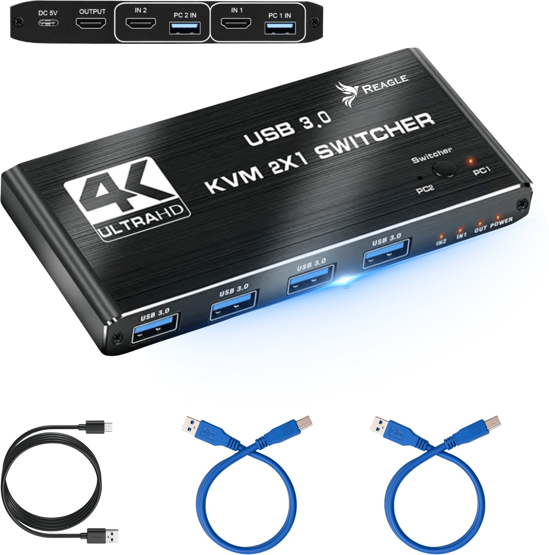 Reagle SWITCH HDMI PRZE KVM 4K