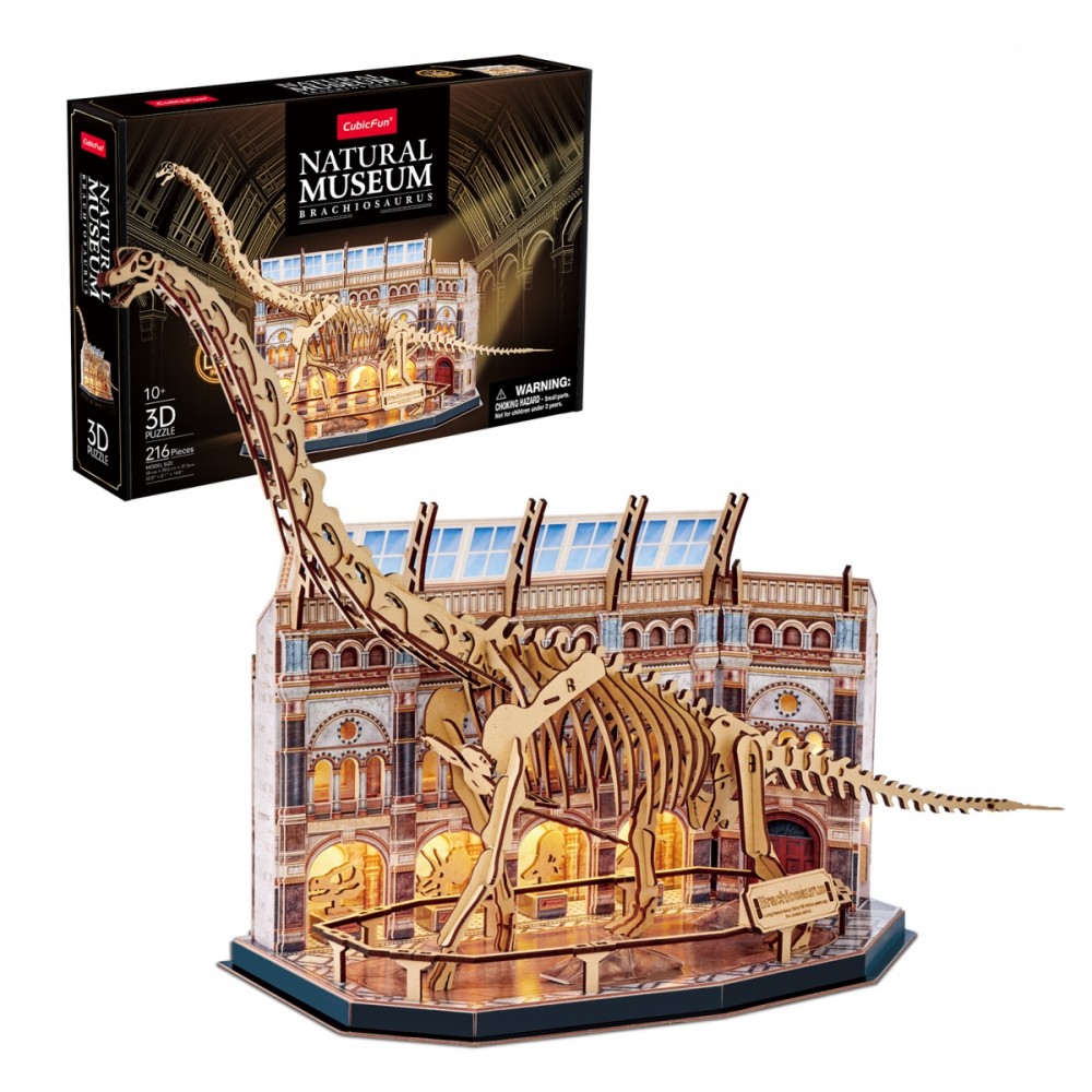 Cubic Fun Puzzle 3D LED Brachiosaurys